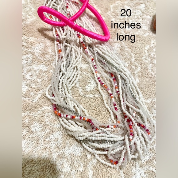 Beaded Necklace and Bracelet with Bangles set - Picture 4 of 5